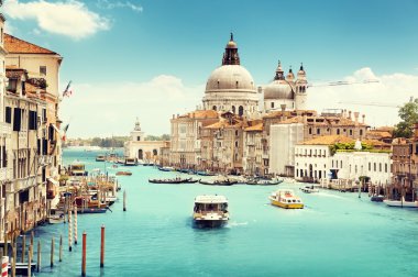 Büyük Kanal ve Bazilika Santa Maria della Salute, Venedik, İtalya
