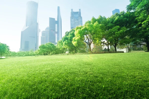 Park v lujiazui finanční centrum, Šanghaj, Čína — Stock fotografie