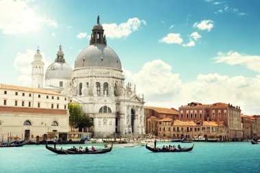 Büyük Kanal ve Bazilika Santa Maria della Salute, Venedik, İtalya