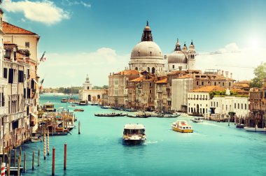 Büyük Kanal ve Bazilika Santa Maria della Salute, Venedik, İtalya
