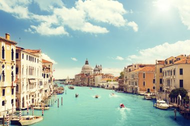 Büyük Kanal ve Bazilika Santa Maria della Salute, Venedik, İtalya