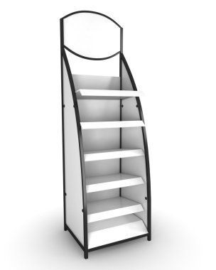 siyah kenarlı beyaz stand