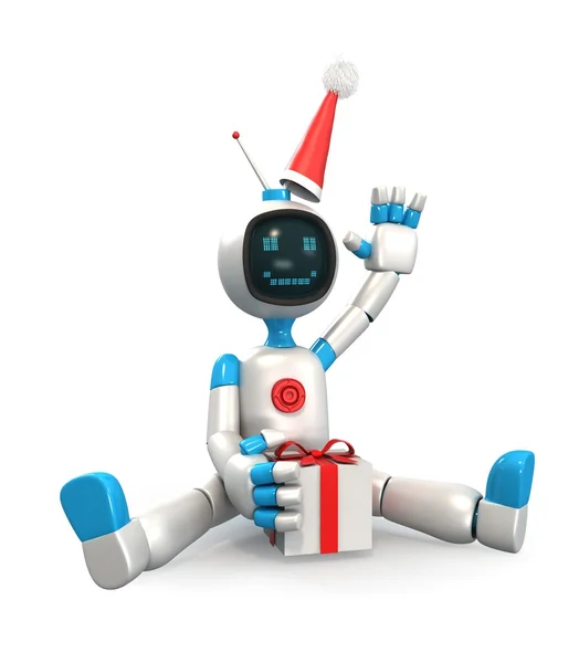 TV Robot - Holiday Isolated — Stock Photo, Image