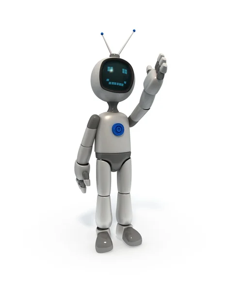 TV Robot Lifting His Arm — Stock Photo, Image
