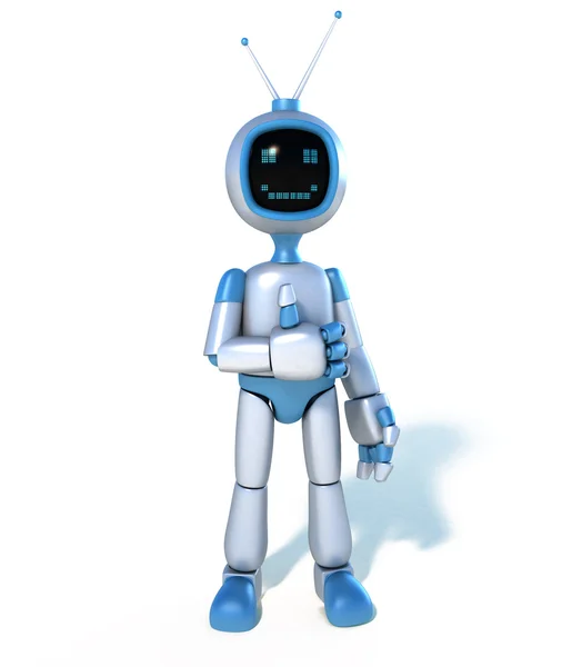 TV Robot Thumb up — Stock Photo, Image