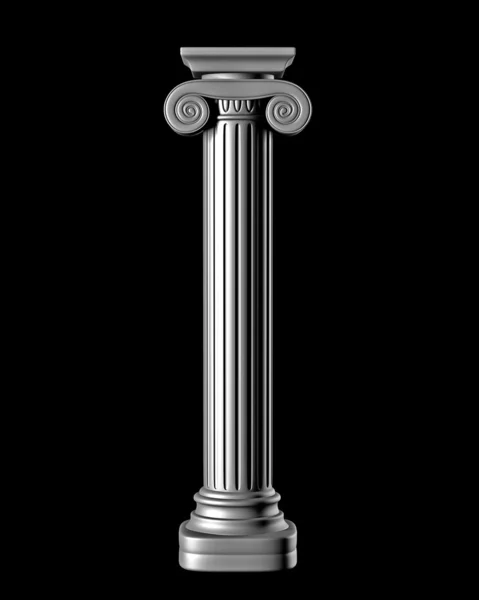 Coluna clássica em fundo preto — Fotografia de Stock
