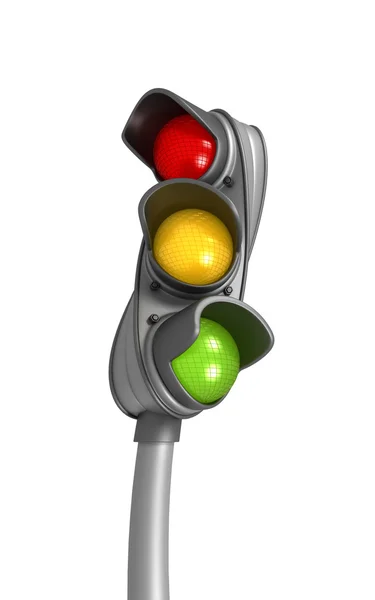 bükülmüş trafik ışıkları