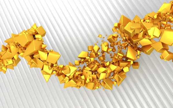 Золоті частки на смугастому тлі — стокове фото