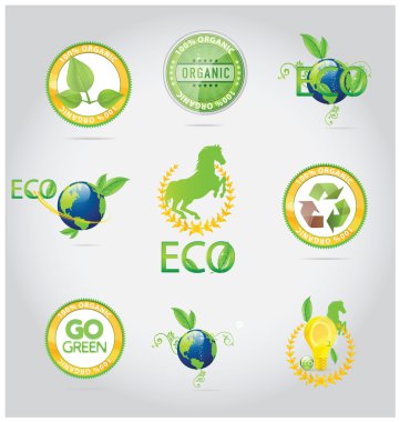 soyut doğası semboller ve amblem seti