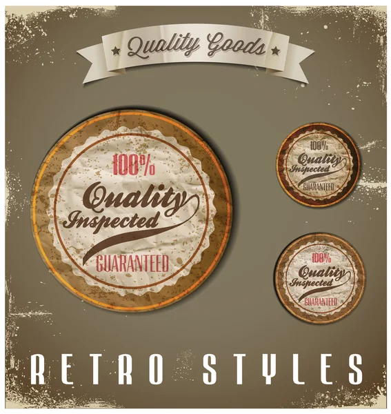 Conjunto de modelos de etiquetas vintage. Design de logotipo retro — Vetor de Stock