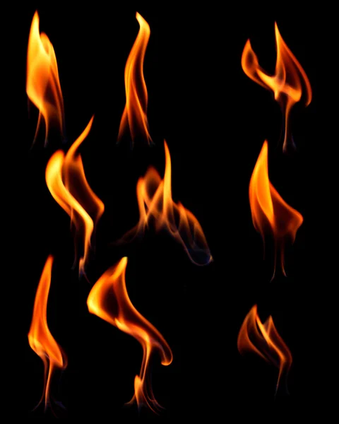 Fire flames collection — Stock Photo, Image