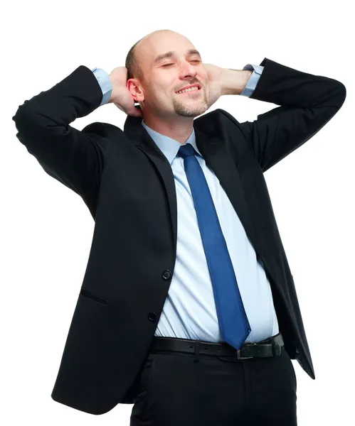 Portrait of a happy mature businessman relaxing — Stock Photo, Image