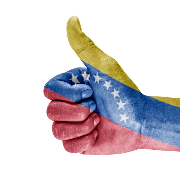 Venezuela bayrak elinde