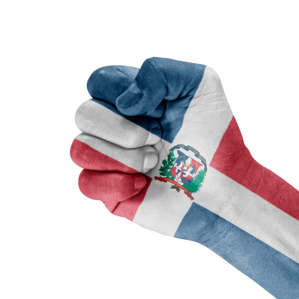 Flag Of The Dominican Republic On Hand. — Stock Photo, Image