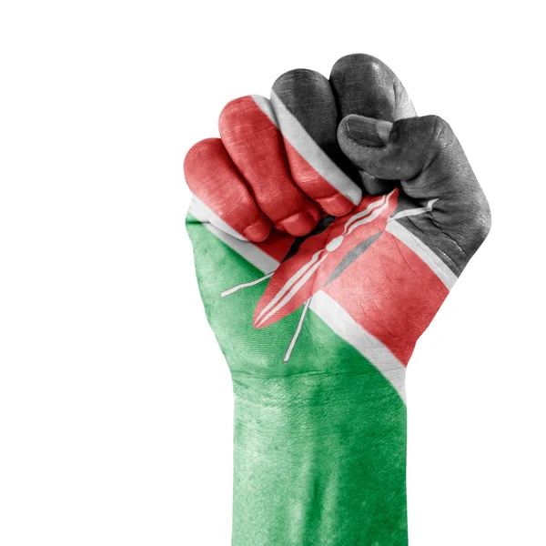 Flagge Kenias zur Hand — Stockfoto