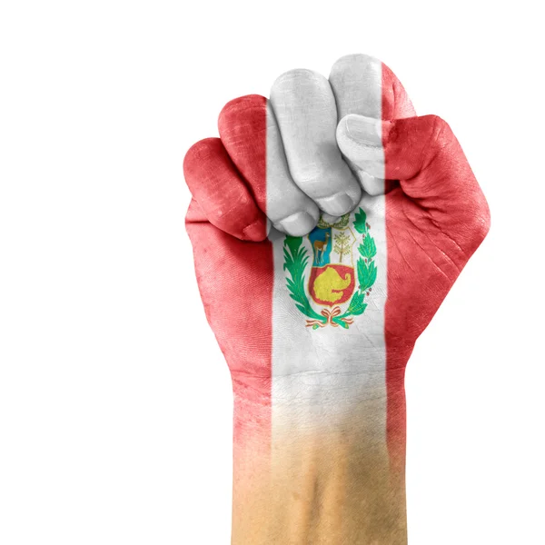 Bandiera Of Peru a portata di mano — Foto Stock