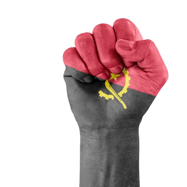Drapeau de l'Angola à portée de main — Photo