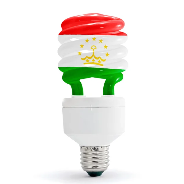 Vlag van Tadzjikistan op lamp — Stockfoto