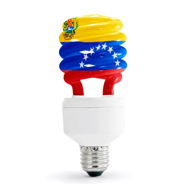 Flag Of Venezuela On Bulb — Stock Photo, Image