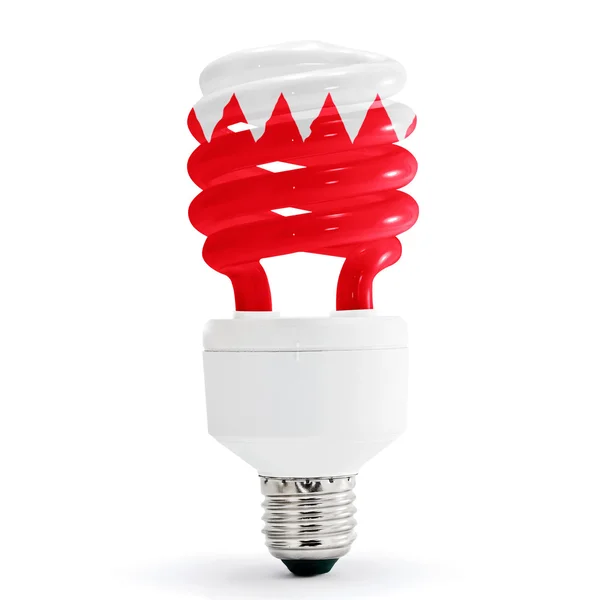 Flag Of Bahrain On Bulb — Stock Photo, Image