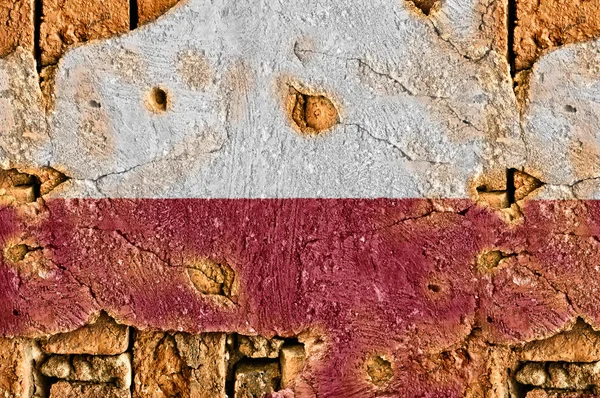 Grunge-Flagge Polens — Stockfoto