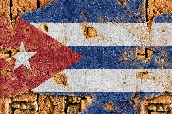Гранж-флаг Кубы — стоковое фото