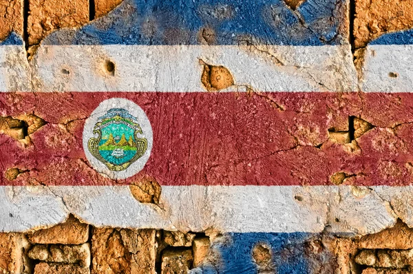 Bandiera Grunge della Costa Rica (stato ) — Foto Stock