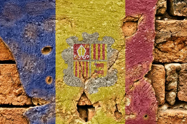 Grunge vlag van andorra — Stockfoto