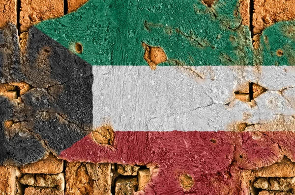 Grunge Flagge von Kuwait — Stockfoto