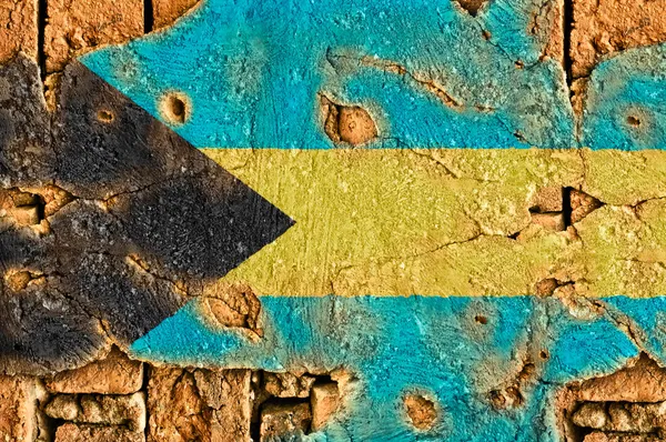 Bandera Grunge de Bahamas — Foto de Stock