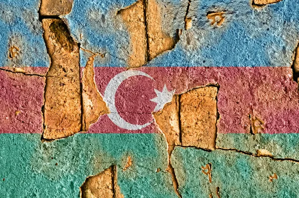 Grunge vlag van Azerbeidzjan — Stockfoto