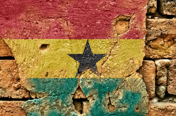 Bandera grunge de ghana —  Fotos de Stock