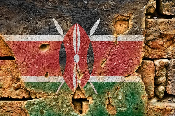 Grunge Flagge Kenias — Stockfoto