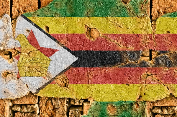 Grunge Flag Of Zimbabwe — Stock Photo, Image