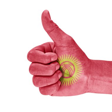 el başparmak Kırgızistan bayrağı