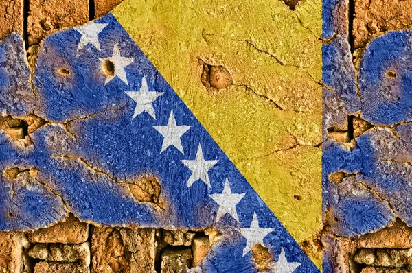 Drapeau grunge de la bosnia et de l'herzénie — Photo