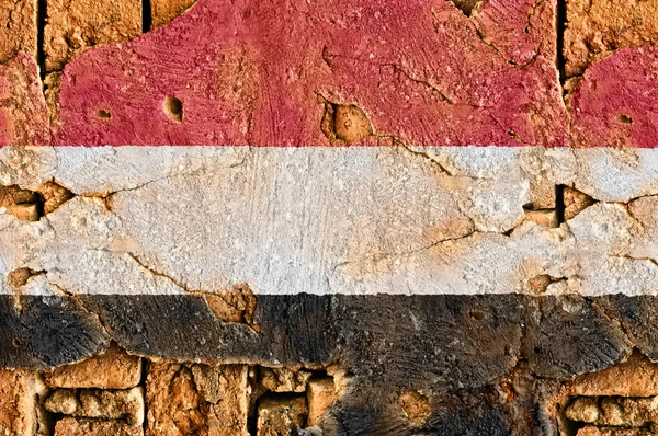 Bandiera grunge dello Yemen — Foto Stock