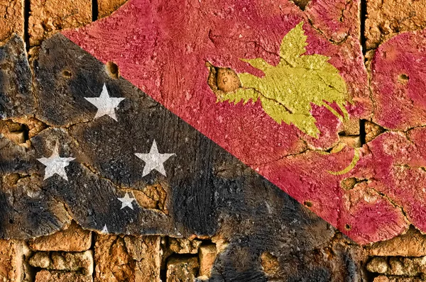 Bandera Grunge de Papua New Guinea — Foto de Stock