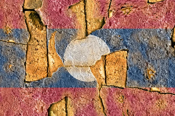 Grunge Flag Of Laos — Stock Photo, Image