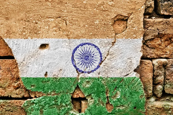 印度的 grunge 旗子. — 图库照片