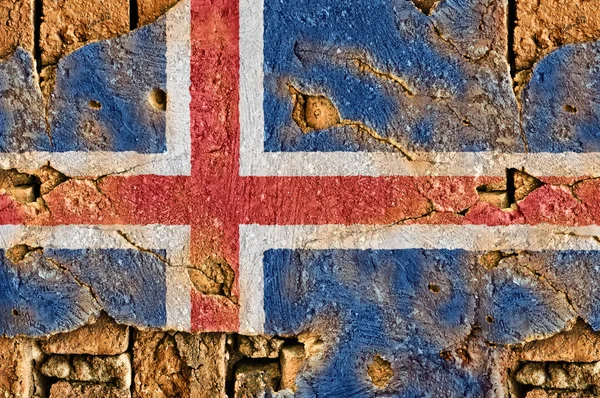 Bandera Grunge de Islandia — Foto de Stock