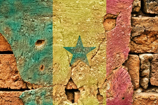 Flaga guma senegal — Zdjęcie stockowe