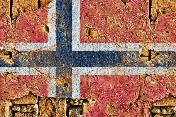 Bandera Grunge de Noruega — Foto de Stock