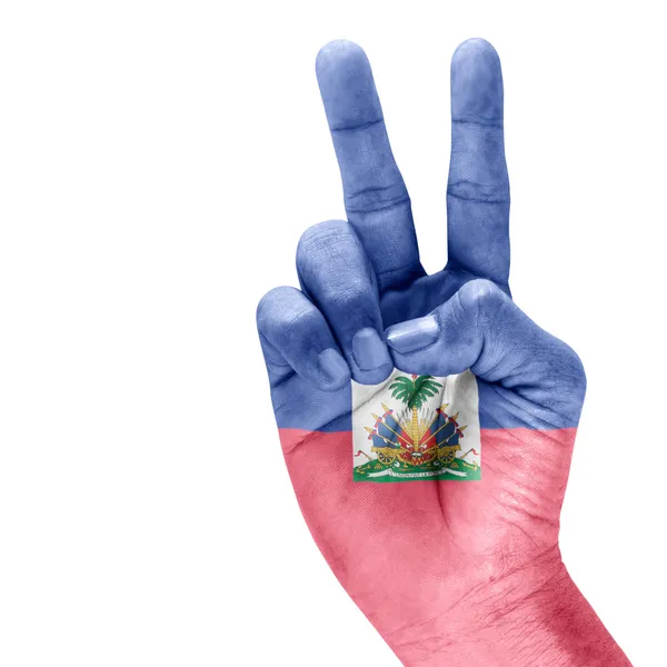 Flaga Polski na kciuk ręki — Zdjęcie stockowe