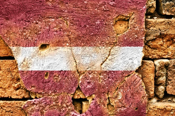 Grunge Flagge von Lettland — Stockfoto