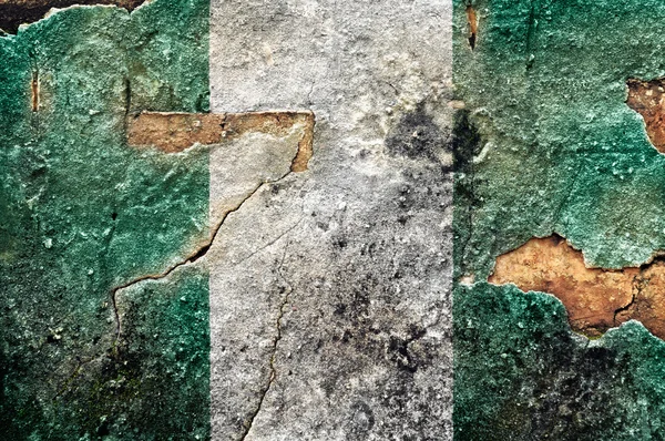 Grunge vlag van Nigeria — Stockfoto