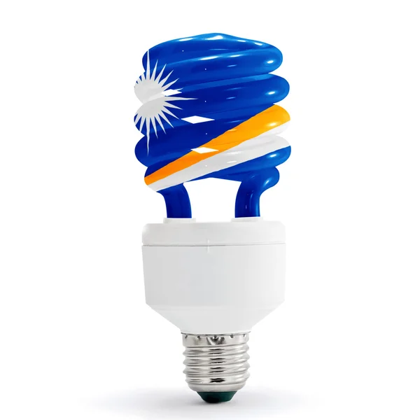 Flag of the Marshall Islands On Bulb — Stock Photo, Image