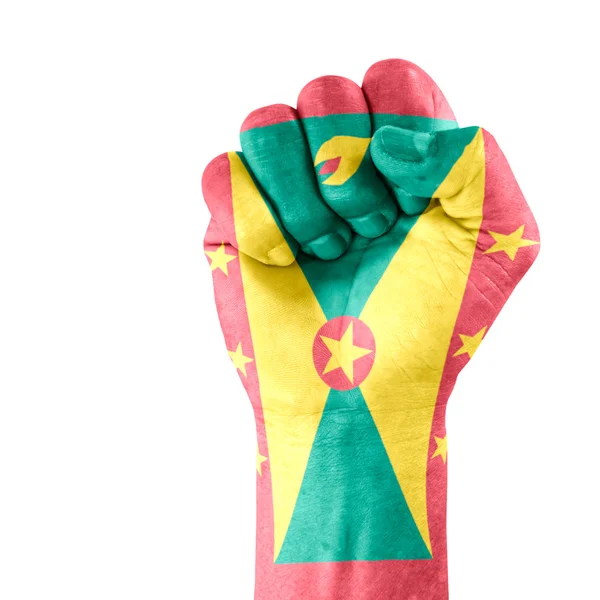 Flag Of Grenada On Hand — Stock Photo, Image