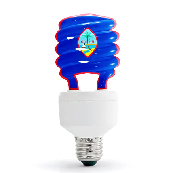 Flag of the Guam On Bulb — Stock Photo, Image