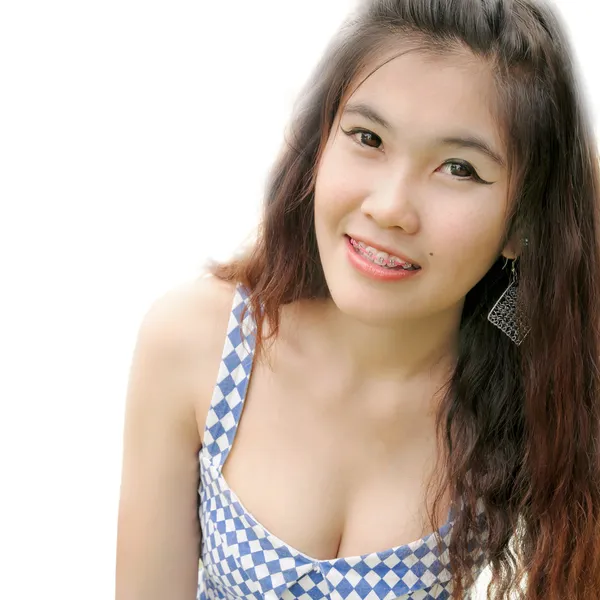 Portrait of teen girl beautiful  in studio shot — Stock Photo, Image